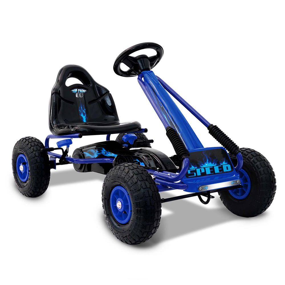 Kids Pedal Go Kart Car Ride On Toys Racing Bike Blue Ride On