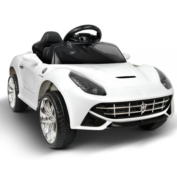 Ferrari Style Kids Ride on Car - White