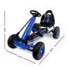 Rigo Kids Pedal Go Kart Car Ride On Toys Racing Bike Rubber Tyre Adjustable Seat Blue