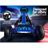 Rigo Kids Pedal Go Kart Car Ride On Toys Racing Bike Rubber Tyre Adjustable Seat Blue
