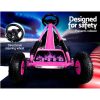 Rigo Kids Pedal Go Kart Car Ride On Toys Racing Bike Rubber Tyre Adjustable Seat Pink