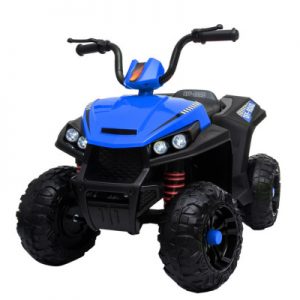 ROVO KIDS Electric Ride On ATV Quad Bike Battery Powered, Black and Blue