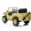 12V Military Jeep Electric Ride On Car For Kids - Olive Green