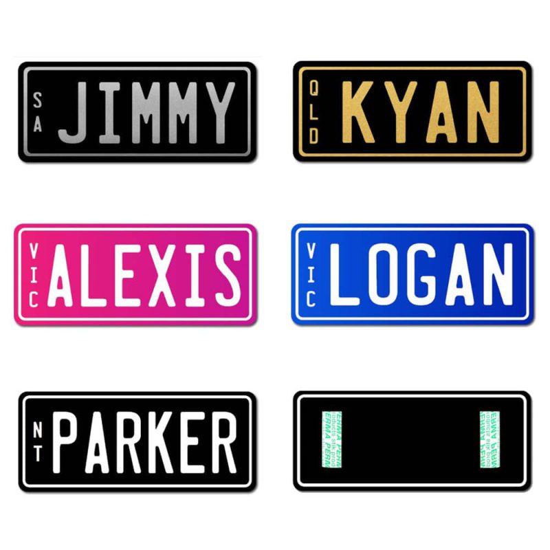 Personalised Mini Number Plates [per plate]