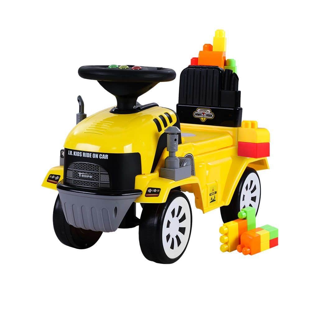 Keezi Kids Ride On Car w/ Building Blocks Toy Cars Engine Vehicle Truck Children