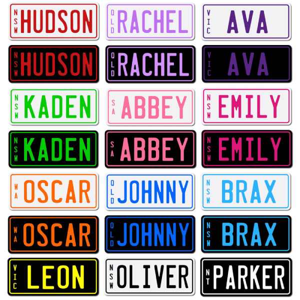 Personalised Mini Number Plates [per plate]