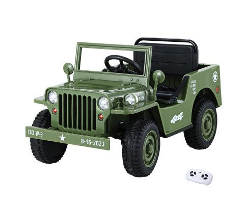 Kids Ride On Car Off Road Military Toy Cars 12V Olive