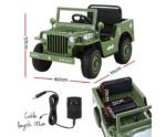 Kids Ride On Car Off Road Military Toy Cars 12V Olive