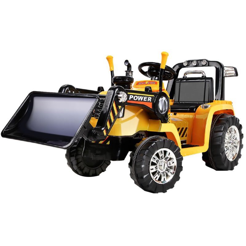 Kids Ride On Bulldozer Digger Electric Car Yellow