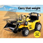 Kids Ride On Bulldozer Digger Electric Car Yellow