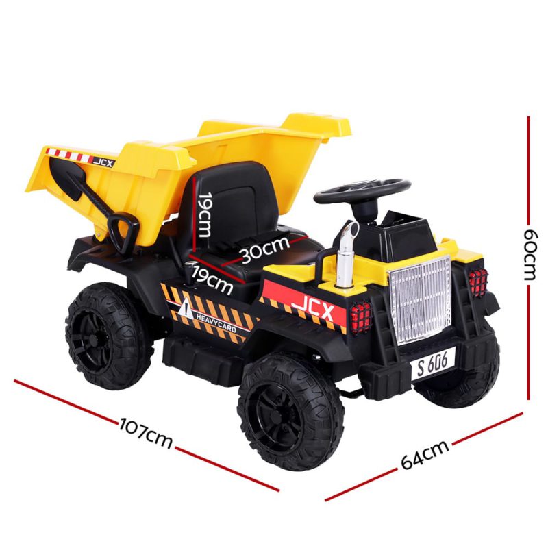 Kids Ride On Dump Tip Truck Electric Bulldozer 12V