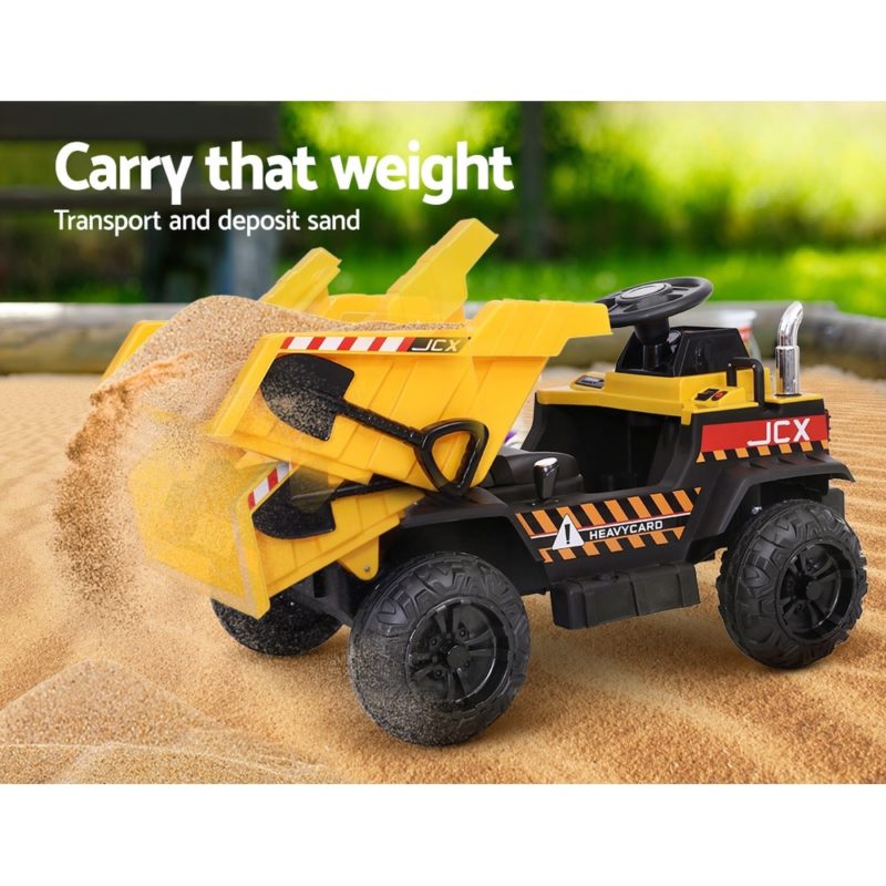 Kids Ride On Dump Tip Truck Electric Bulldozer 12V