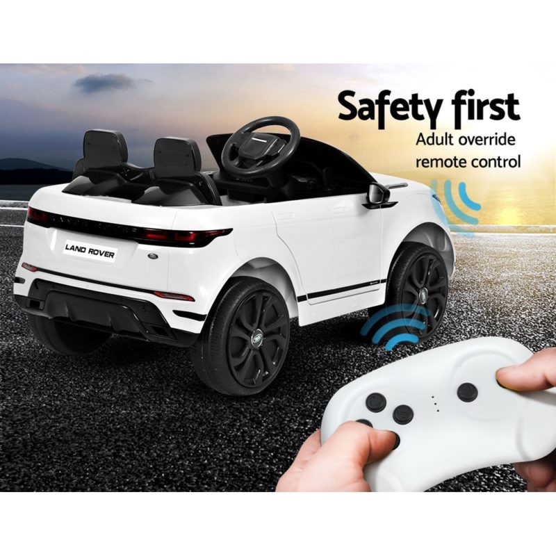 Licensed Land Rover 12V Electric Kids Ride On Car White