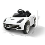 Ferrari Style Kids Ride on Car - White