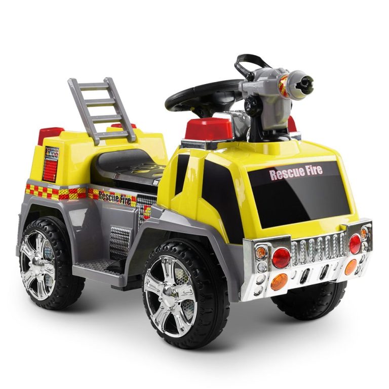 Kids Ride On Fire Truck Motorbike Motorcycle Car Yellow