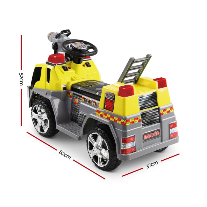 Kids Ride On Fire Truck Motorbike Motorcycle Car Yellow