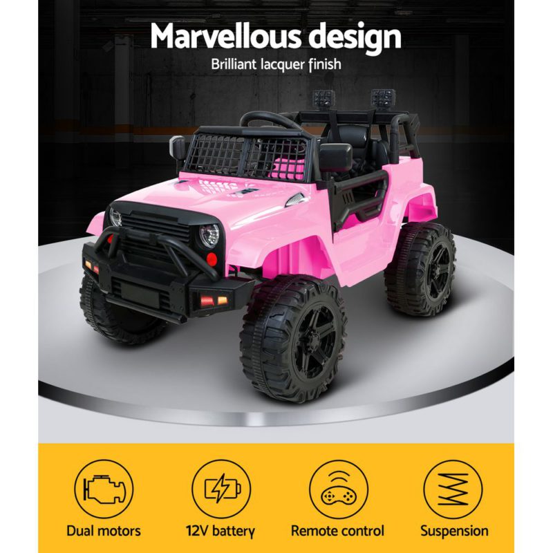 Jeep Kids Ride on Car 12V Remote Control Pink