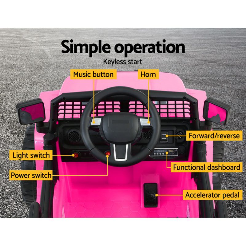 Jeep Kids Ride on Car 12V Remote Control Pink