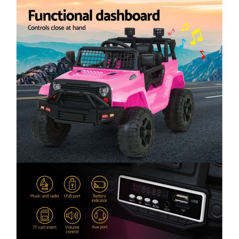 Jeep Kids Ride on Car 12V Remote Control Pink