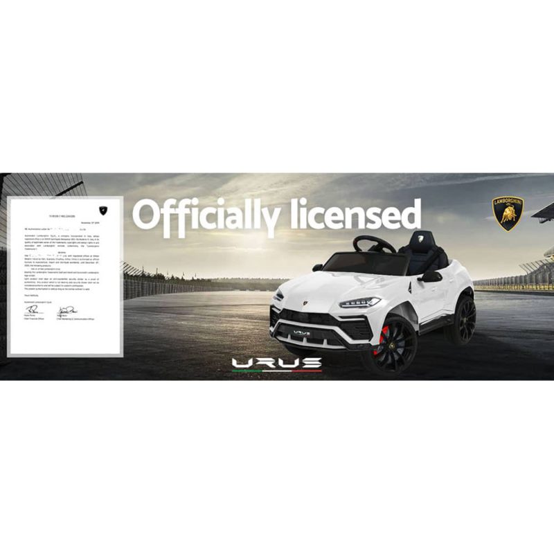 Licensed Lamborghini Urus 12V White Ride on Car White