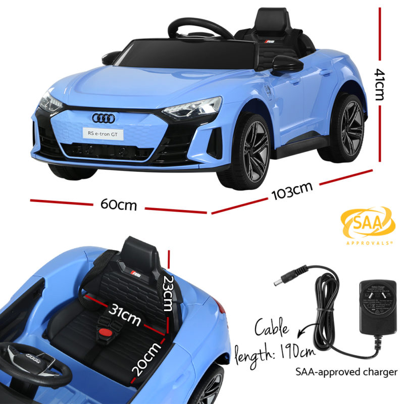 Audi RS e-tron GT Kids Licensed Ride On Car - Blue