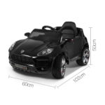 Porsche Style Kids Ride On Car - Black