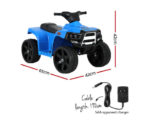 Kids Ride On ATV Quad Motorbike Car 4 Wheeler Electric Toys Battery Blue