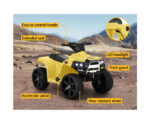 Kids Ride On ATV Quad Motorbike Car 4 Wheeler Electric Toys Battery Yellow