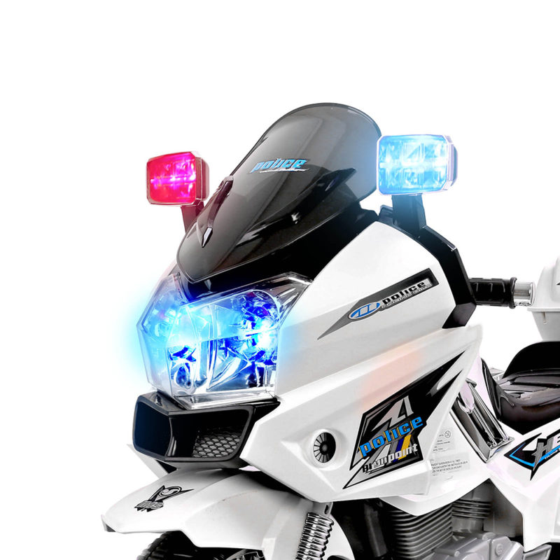 Kids Ride On Motorbike Motorcycle Car White