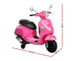 Kids Ride On Car Motorcycle Motorbike VESPA Licensed Scooter Electric Toys Pink