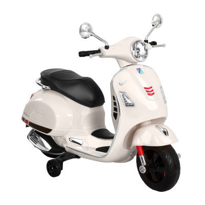 Kids Ride On Car Motorcycle Motorbike VESPA Licensed Scooter Electric Toys White