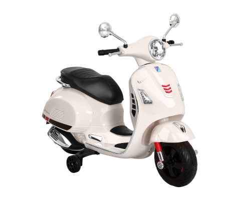 Kids Ride On Car Motorcycle Motorbike VESPA Licensed Scooter Electric Toys White