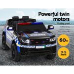 Police Patrol Kids Ride On Car Range Rover Inspired Black