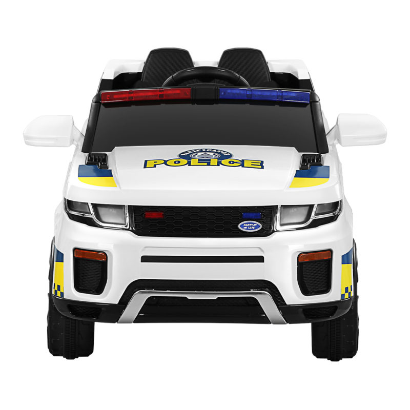 Kids Police Patrol Ride on Car - White