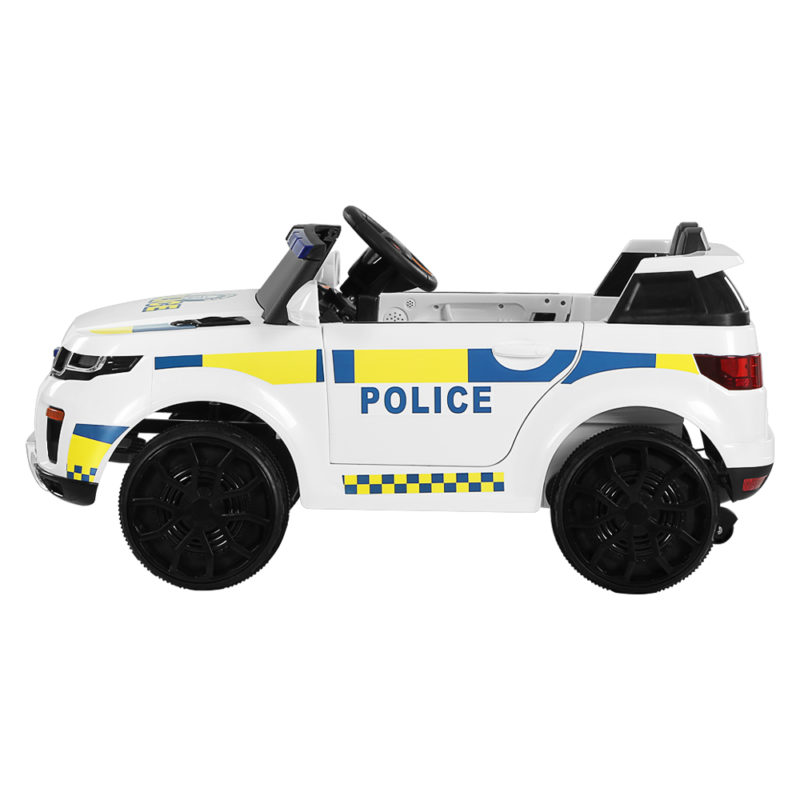 Kids Police Patrol Ride on Car - White