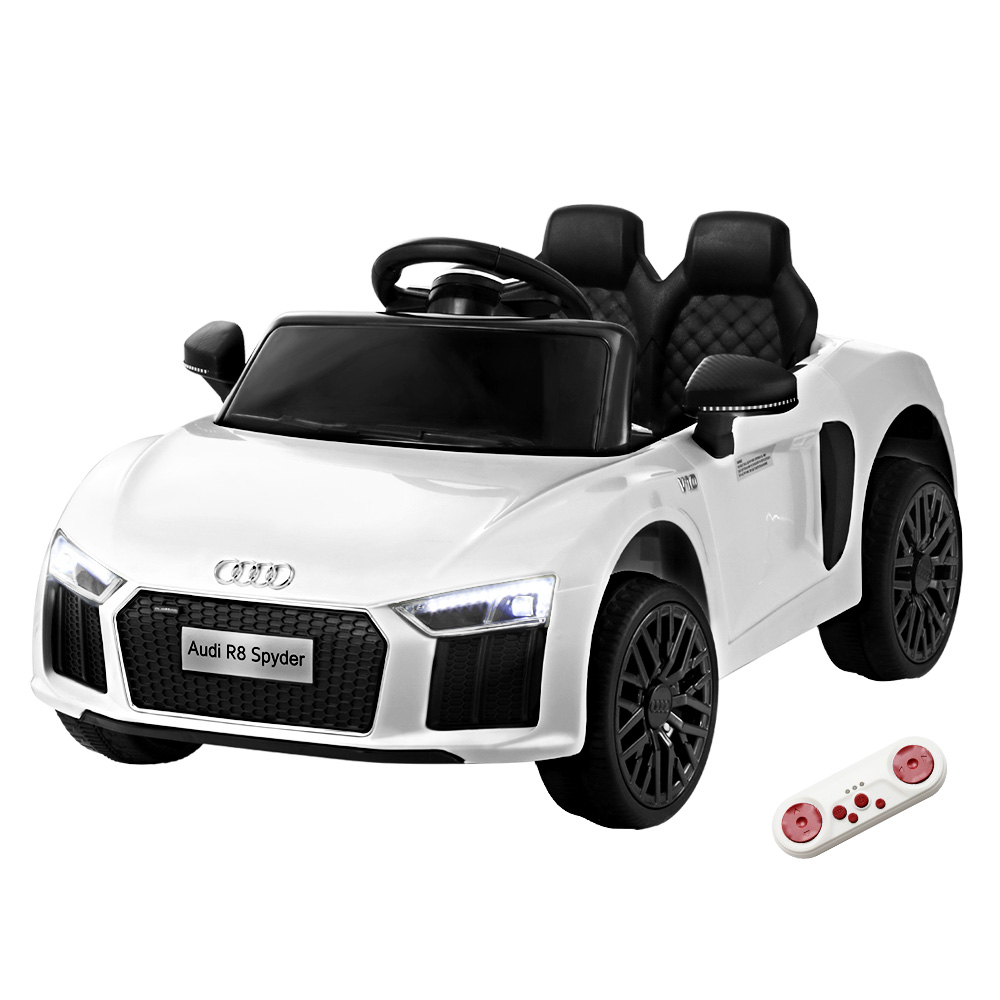 Audi R8 Spyder Kids Licensed Ride On Car - White