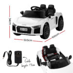 Audi R8 Spyder Kids Licensed Ride On Car - White