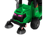 Kids Ride On Car Street Sweeper Truck w/Rotating Brushes Garbage Cans Green