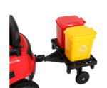 Kids Ride On Car Street Sweeper Truck w/Rotating Brushes Garbage Cans Red