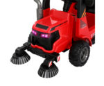 Kids Ride On Car Street Sweeper Truck w/Rotating Brushes Garbage Cans Red