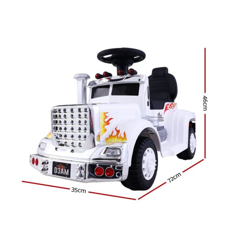 Ride On Cars Kids Electric Toys Car Battery Truck White