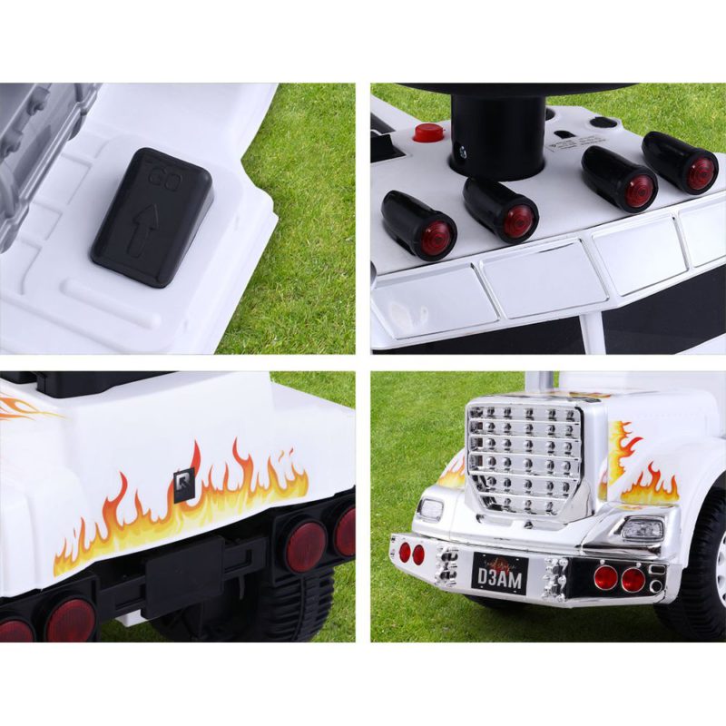 Ride On Cars Kids Electric Toys Car Battery Truck White