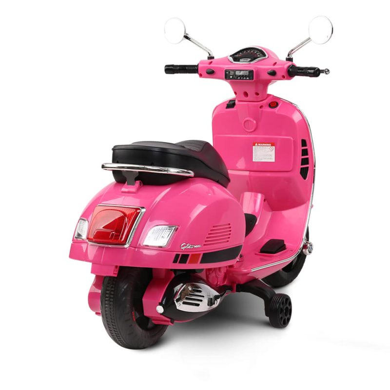 Kids Ride On Motorbike Vespa Licensed Motorcycle Car Toys Pink