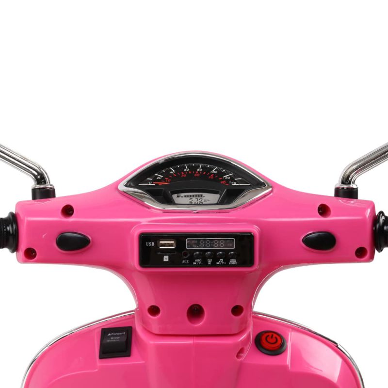 Kids Ride On Motorbike Vespa Licensed Motorcycle Car Toys Pink