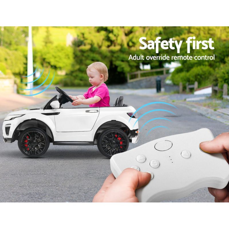 Kids Ride On Car White Range Rover Inspired Electric 12V Toys