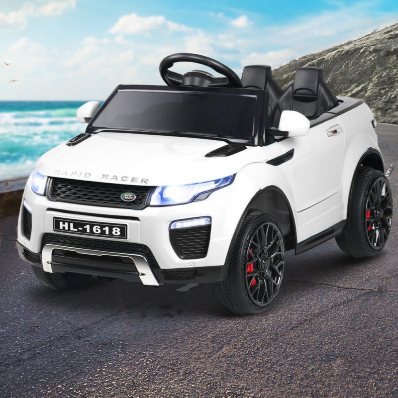 Kids Ride On Car White Range Rover Inspired Electric 12V Toys