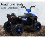 KIDS Electric Ride On ATV Quad Bike Battery Powered, Black and Blue