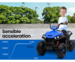 KIDS Electric Ride On ATV Quad Bike Battery Powered, Black and Blue