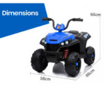 KIDS Electric Ride On ATV Quad Bike Battery Powered, Black and Blue