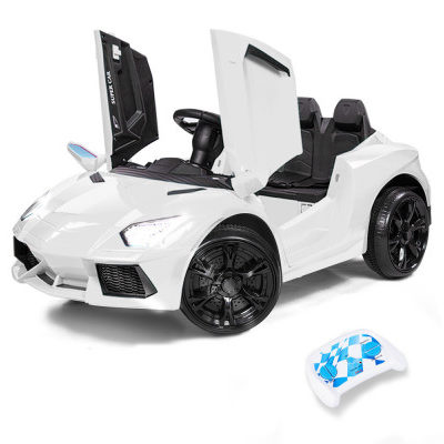 KIDS Lamborghini Inspired Ride-On Car, Remote Control, Battery Charger, White